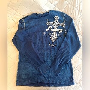 NAVY BLUE Raw Star, Long Sleeve, XLarge